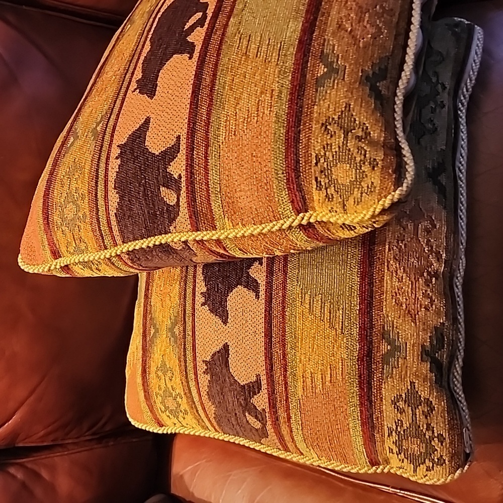 Vintage Lazyboy Custom Tapestry Pair of Pillows - Picture 3 of 5